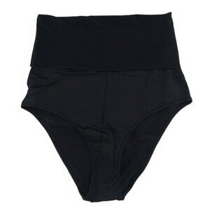 Aerie High Waisted Foldover Bikini Bottom Women's Size XS True Black Swimsuit